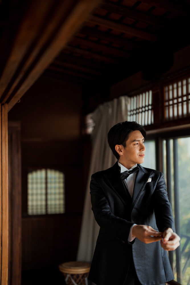 Groom Getting Ready